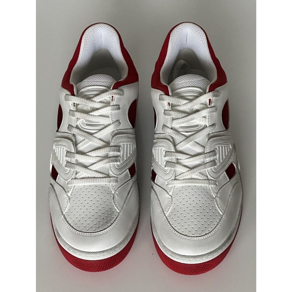 Gucci Men's Low-top White/Red Leather Sneakers 11.5 US (Gucci 11G) 697882 NIB IT - Picture 7 of 14